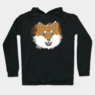 Geometric Shiba Inu Print Hoodie